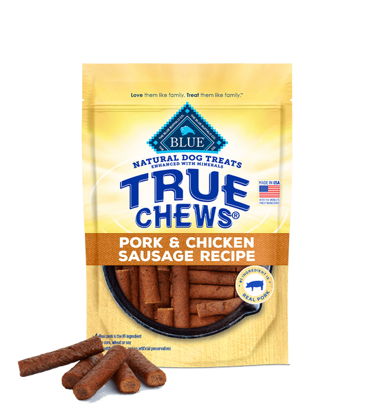 Blue Buffalo True Chews Chicken and Pork Sausage Dog Treats (14oz)
