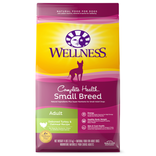Wellness Complete Health Adult Small Breed Turkey and Oatmeal Dog Food