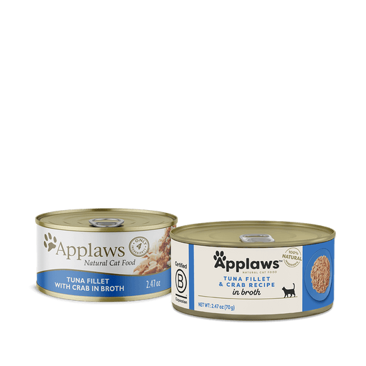 Applaws Adult Tuna Fillet with Crab in Broth Wet Cat Food (2.47oz)