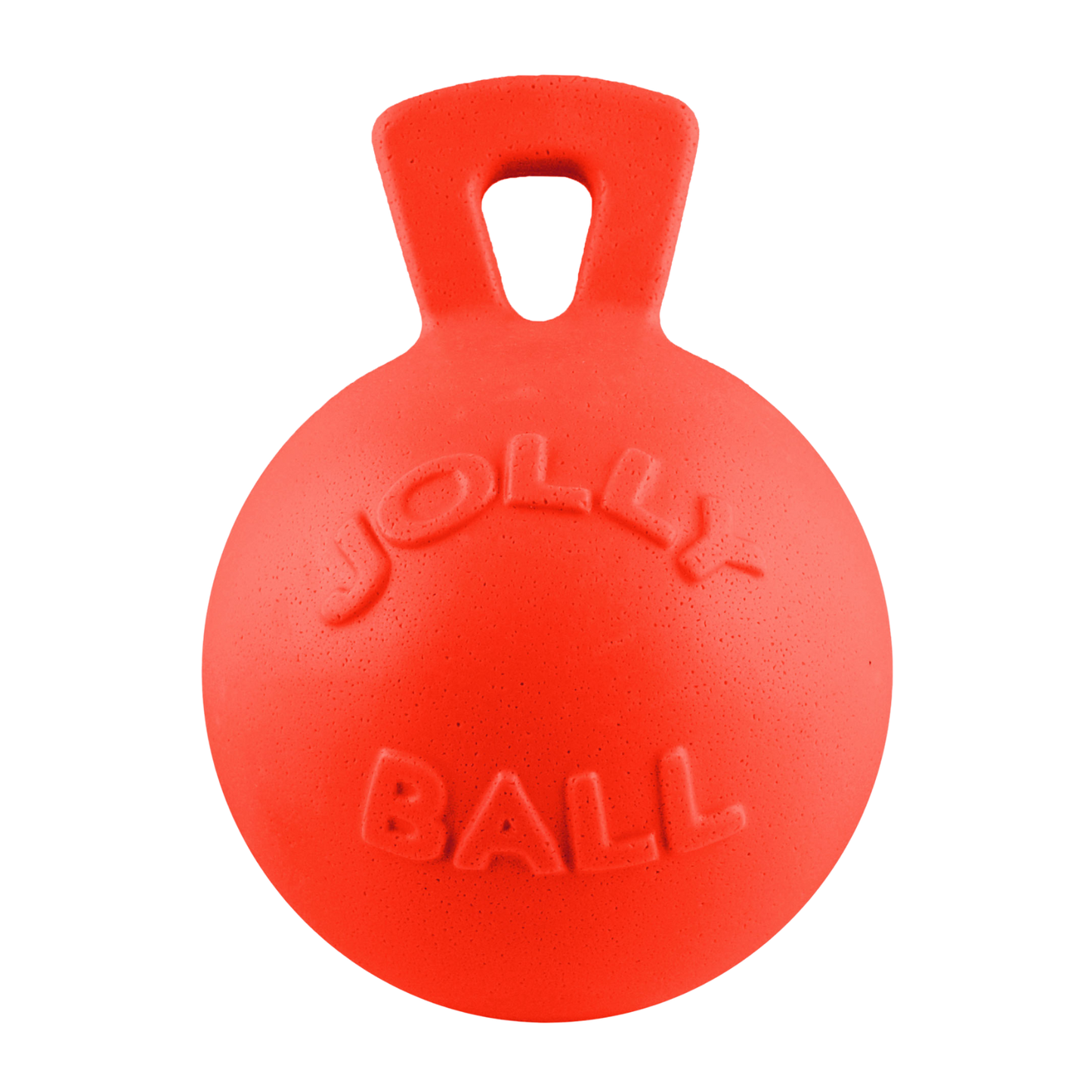Jolly Pets Jolly Ball in bright red, perfect as a dog tug and toss toy for outdoor play