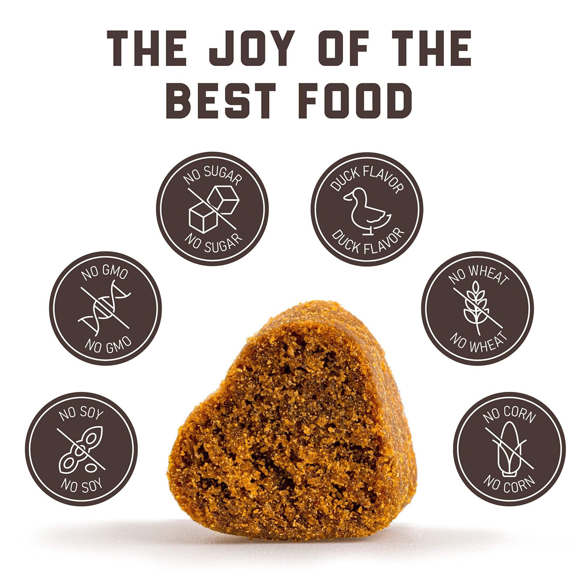 Triangle-shaped dog treat with no GMO soy sugar wheat or corn labeled as dog probiotics for itchy skin