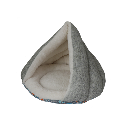 Cozy Jolly Pets Kitty Kasa Hut Cat Bed with soft interior and stylish design for comfortable lounging
