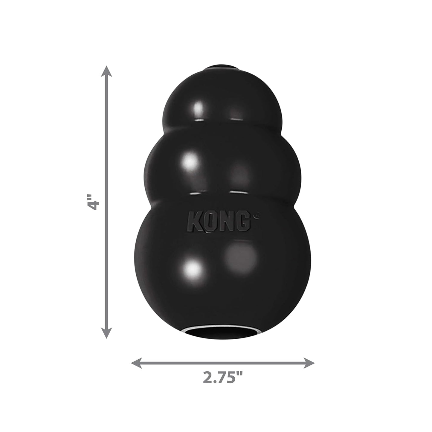 Kong Extreme dog toy in black, designed for tough chewers, perfect for interactive play and treats