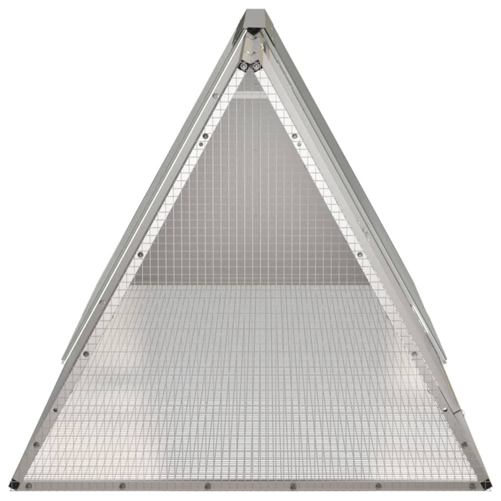 Large rabbit cage galvanized steel triangular enclosure with sturdy wire mesh and secure frame