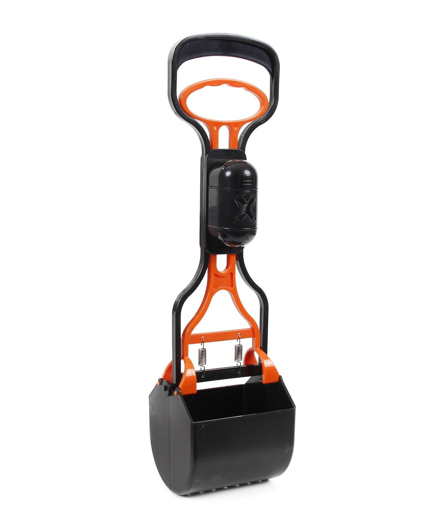 Lightweight pooper scooper with ergonomic handle and bag dispenser for easy pet waste cleanup