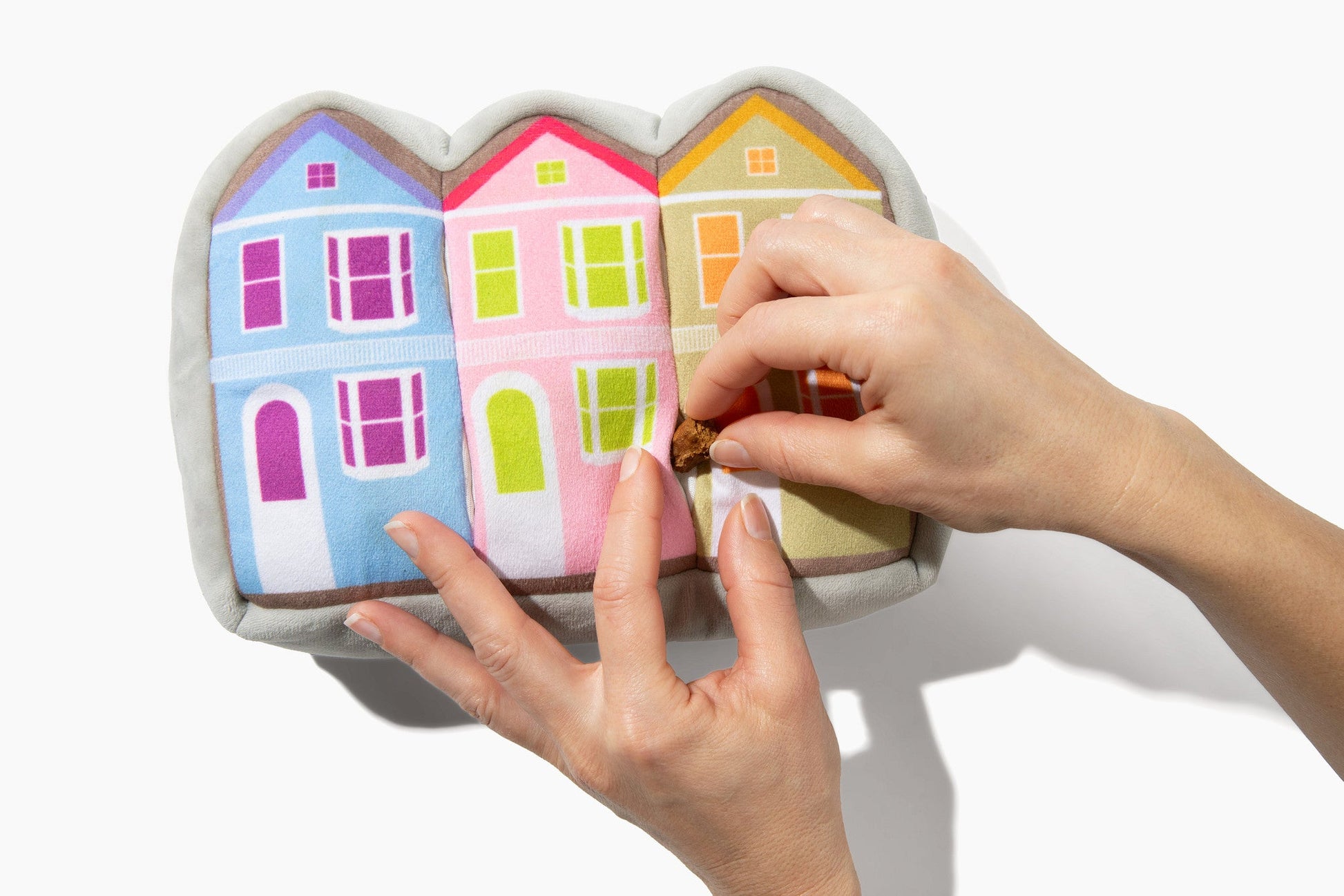 Come Here Buddy painted ladies nose work dog toy for stimulating and engaging playtime with your dog