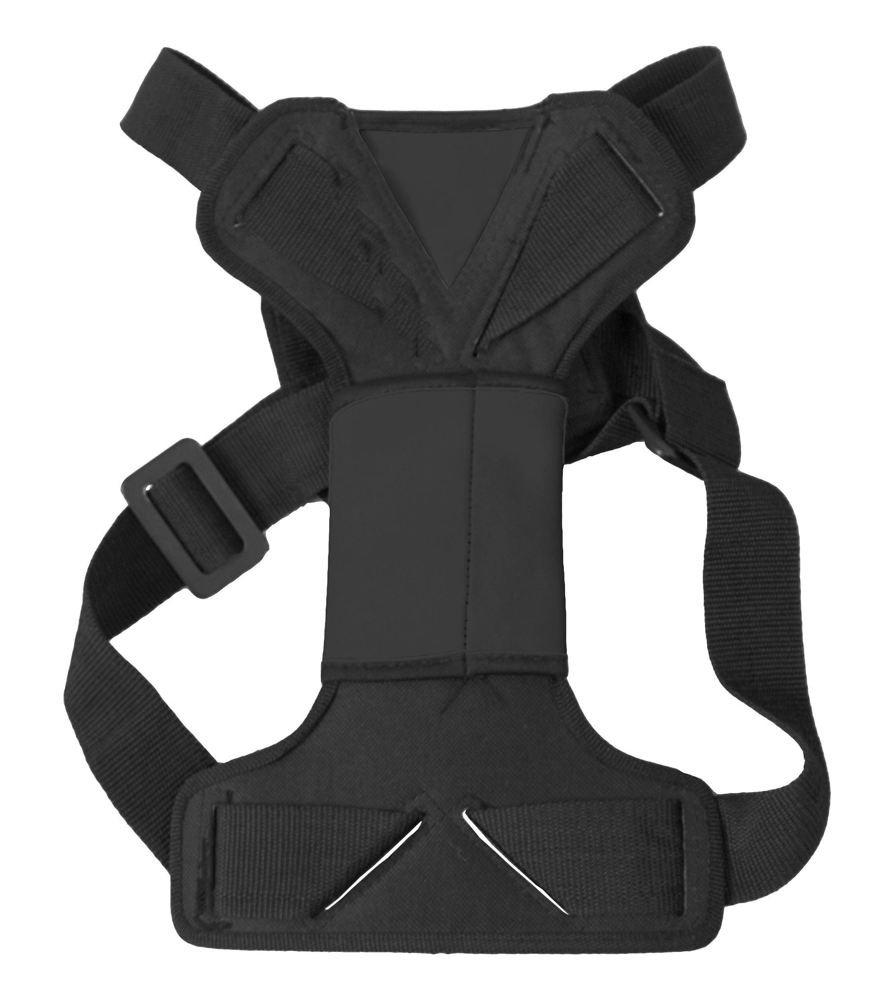 Black pet car harness with swivel hook by PawCounter.com adjustable safety straps for secure pet travel