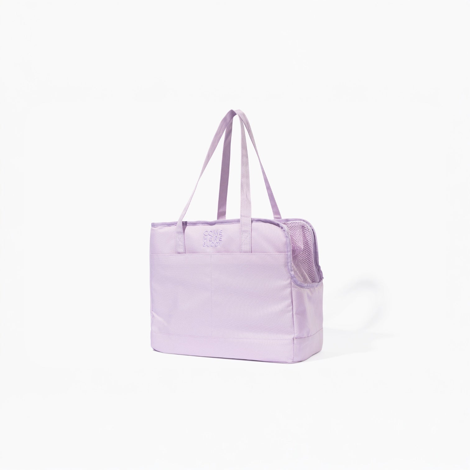 Come Here Buddy Lavender Pet Tote Bag for Dogs and Cats with Comfortable Carrying Straps