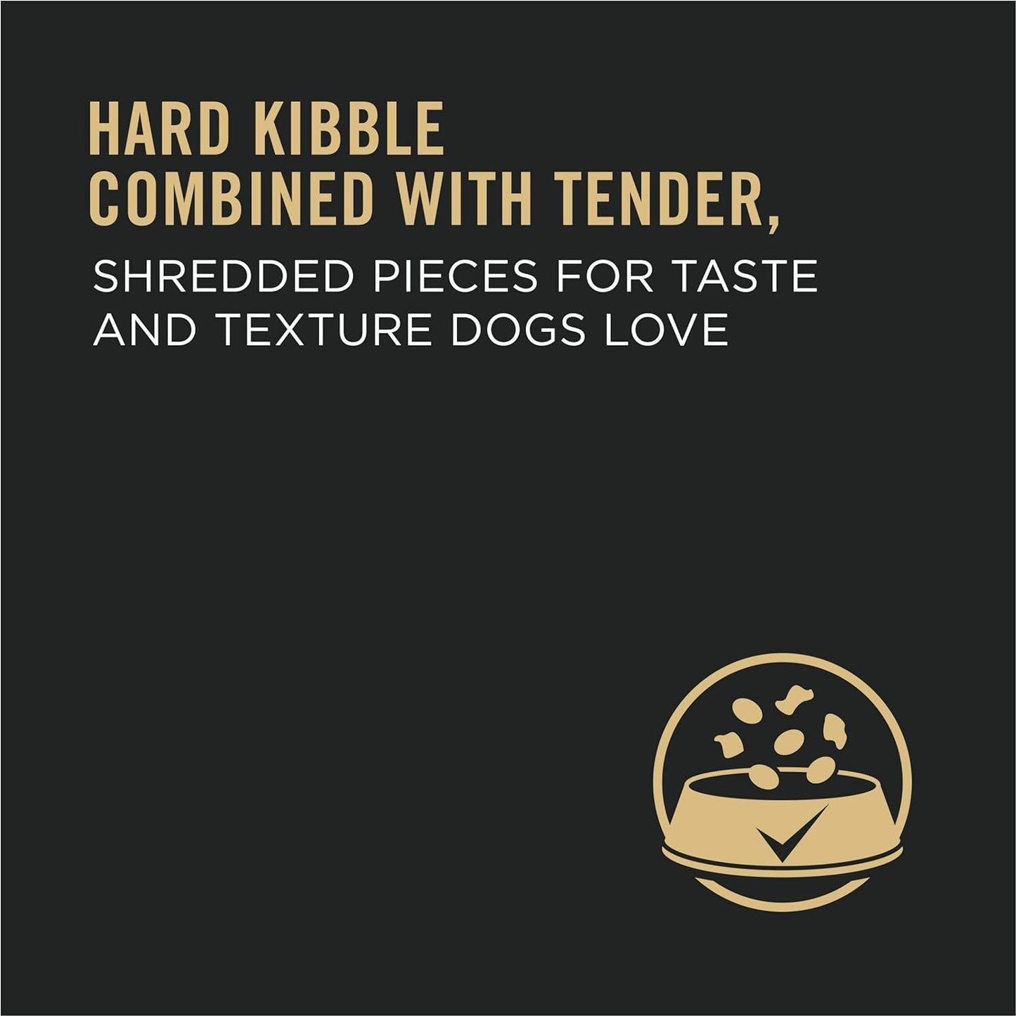 Probiotic dry dog food by The Family Pet with hard kibble and tender shredded pieces for taste and texture