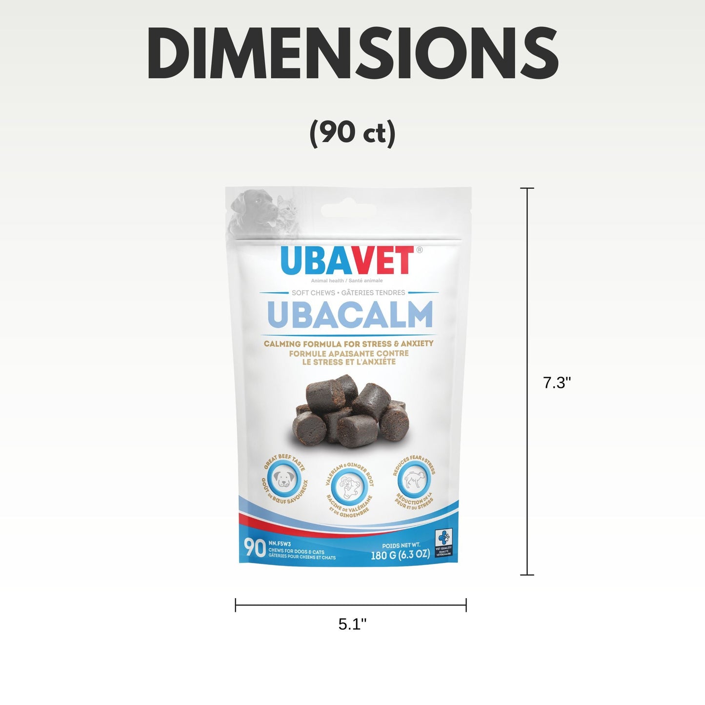 UBAVET Ubacalm Calming and Stress Relief Soft Dog Chews