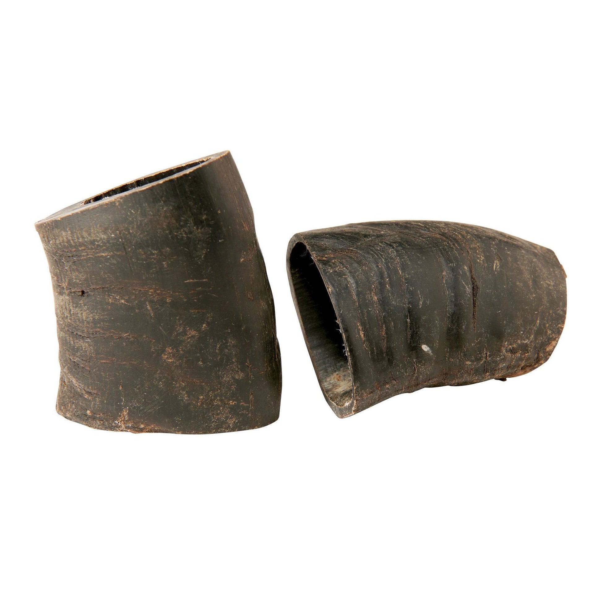 Pair of natural dog chews buffalo horn treats for durable and healthy pet chewing