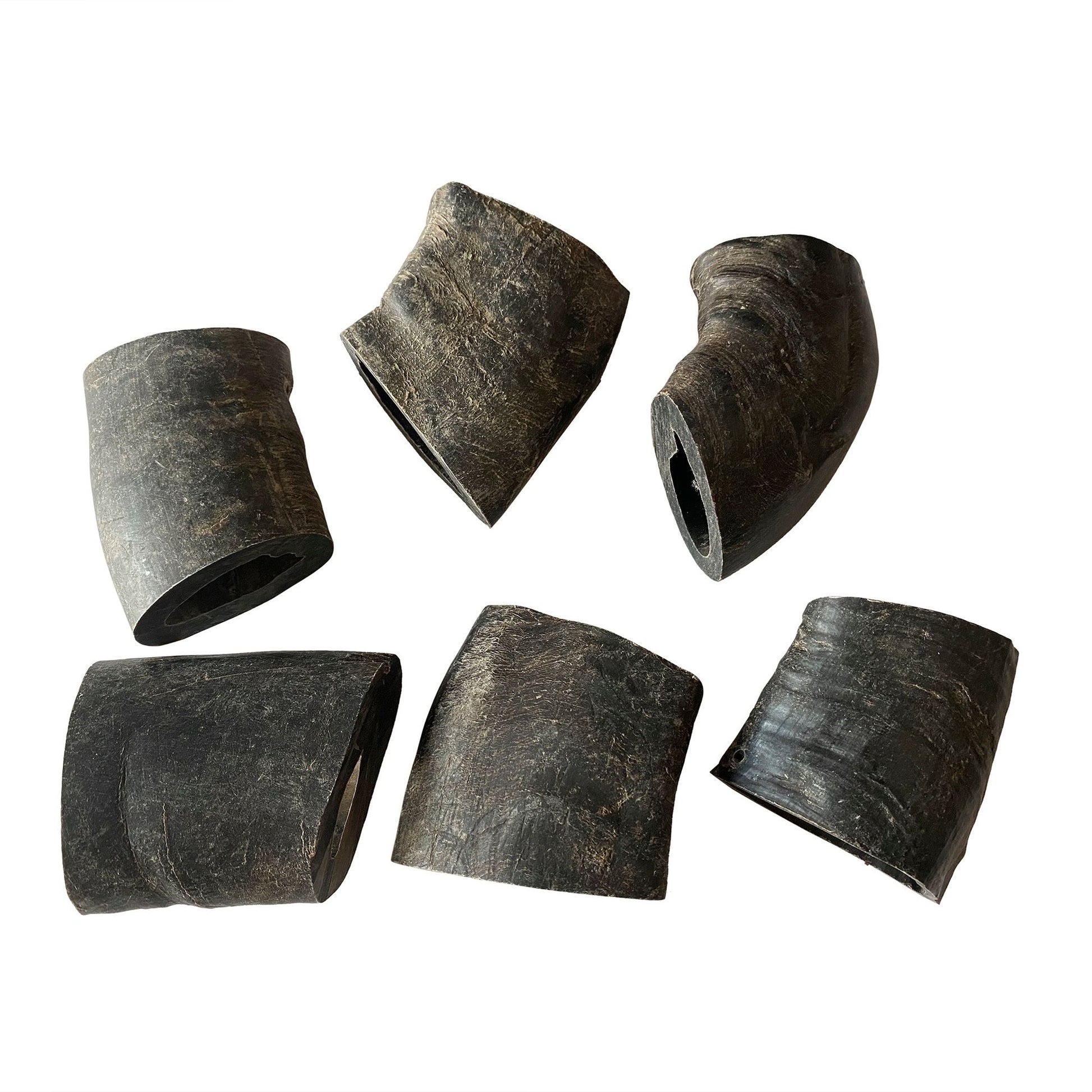 Set of natural dog chews buffalo horn pieces for durable and healthy pet chewing