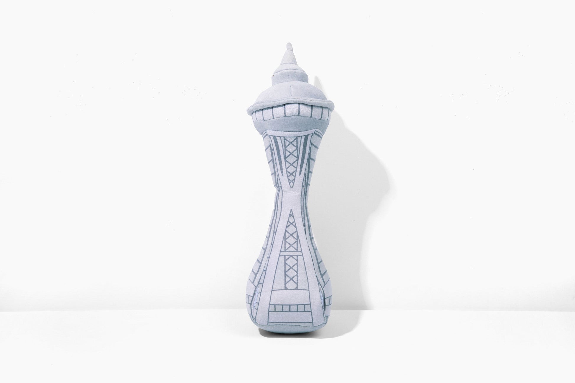 Seattle themed dog toy shaped like the iconic Space Needle for playful pups