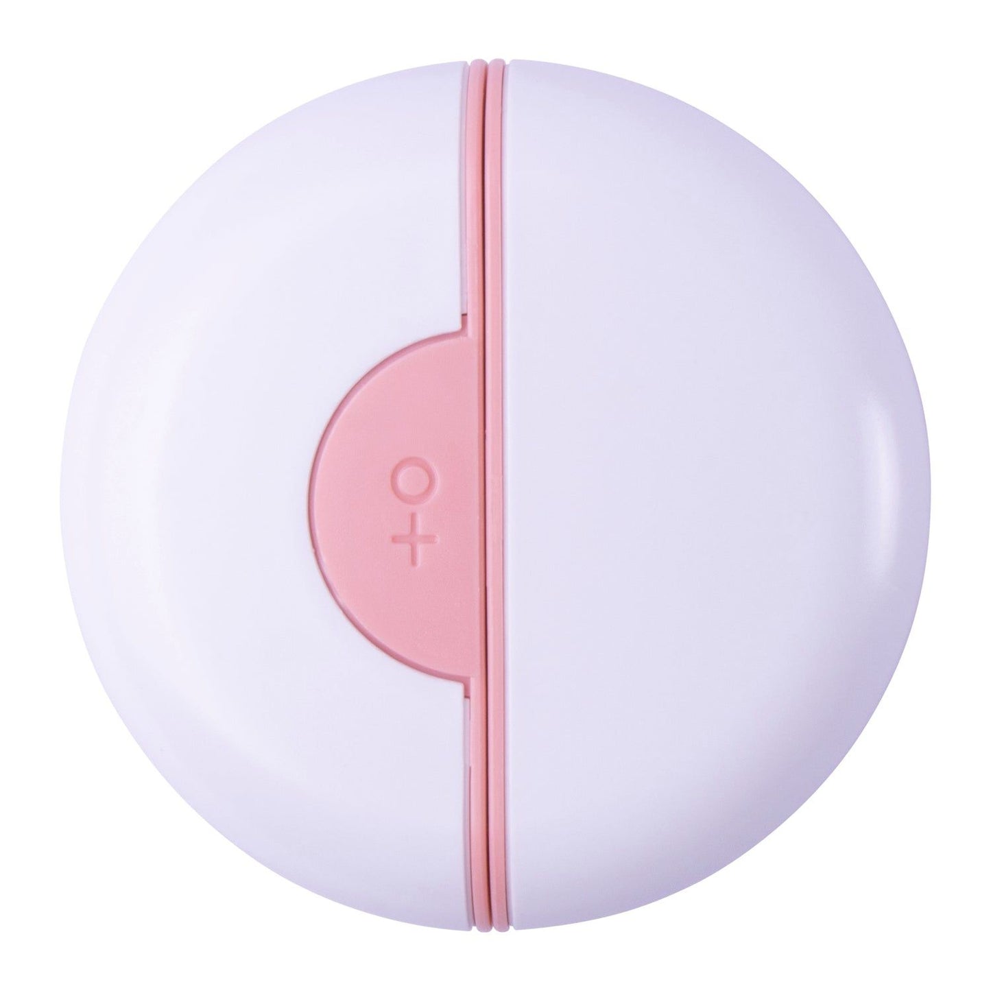 Compact round travel pet grooming comb in white and pink for portable pet care
