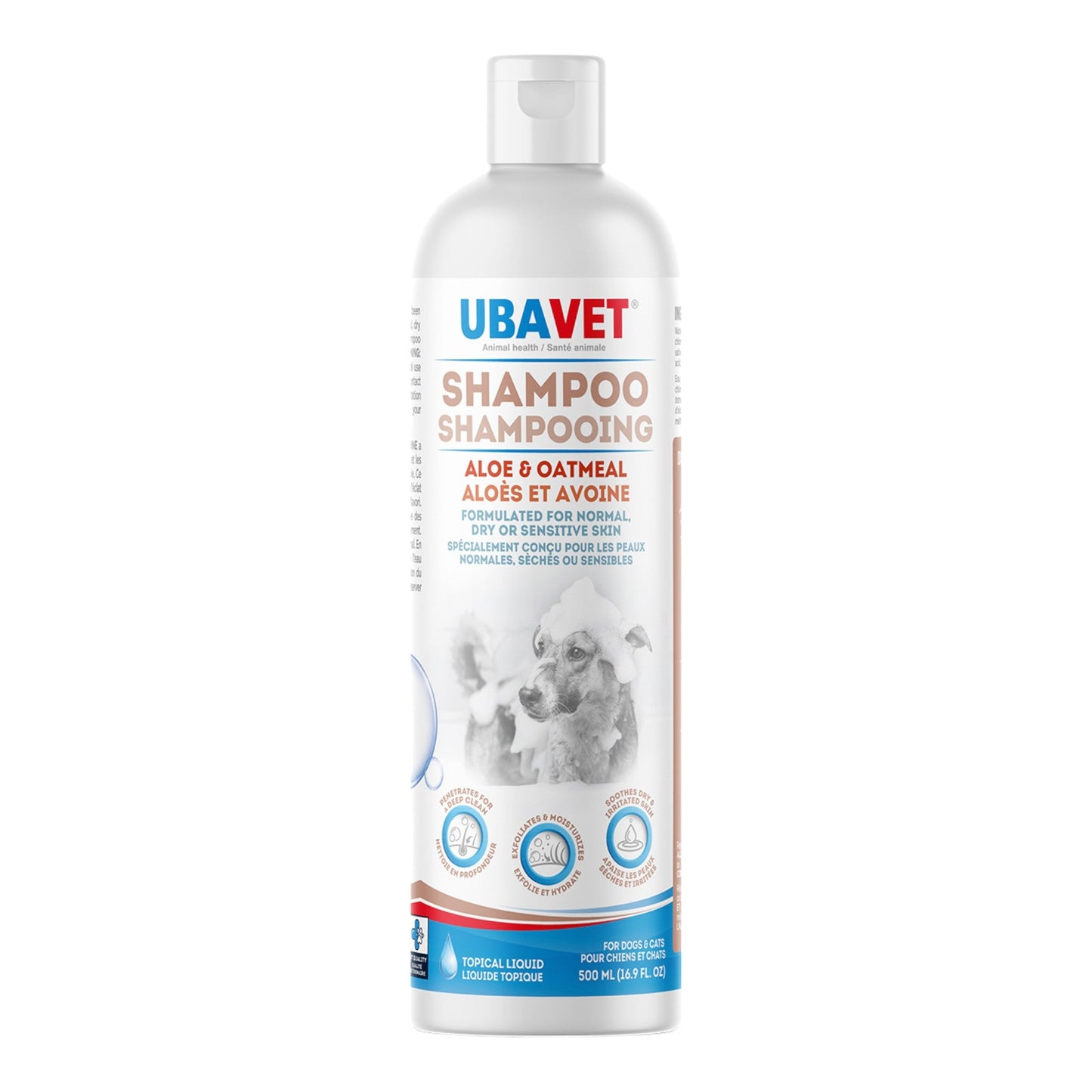 American Pet Supplies aloe oatmeal pet shampoo bottle for normal dry or sensitive pet skin