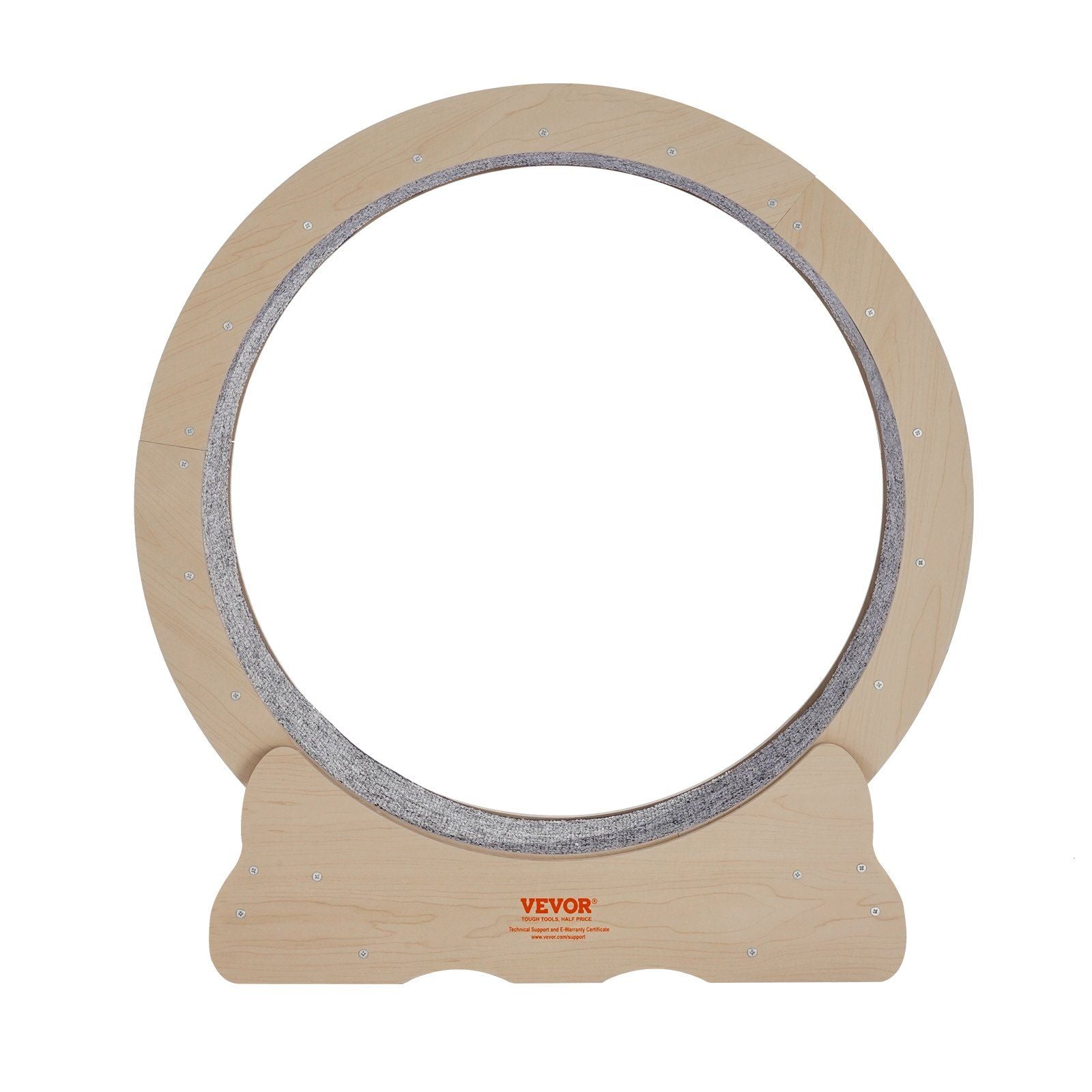 Wooden large cat exercise wheel with sturdy base for indoor pet fitness and play