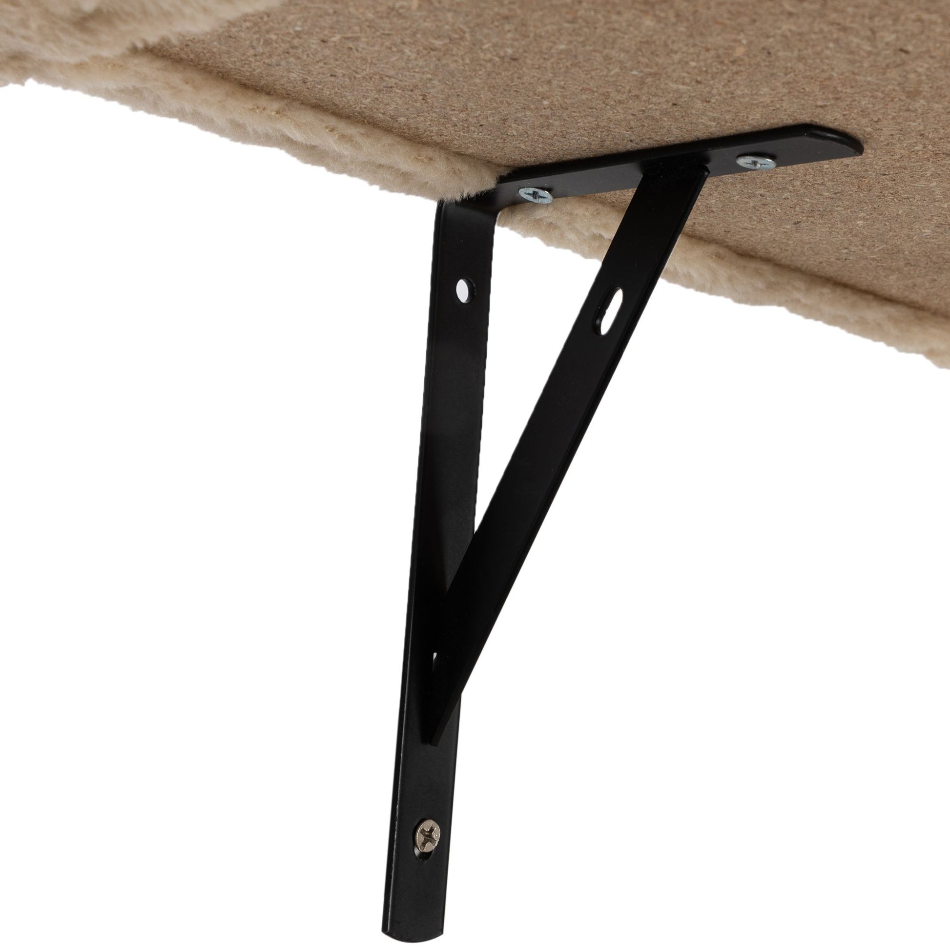 Black metal bracket support for wall mounted cat climber set from PawCounter.com
