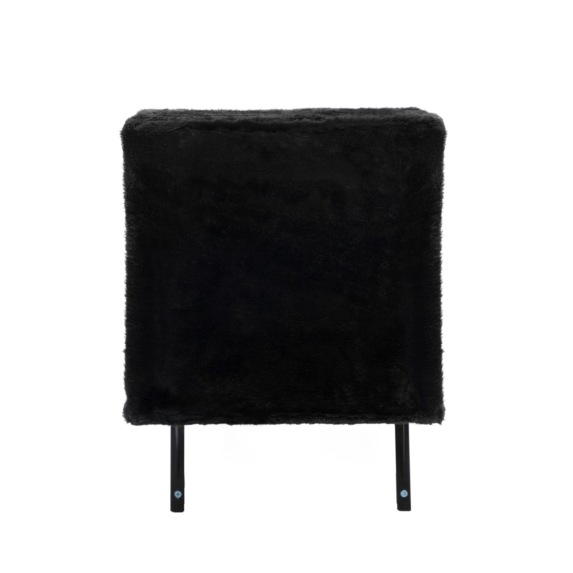 Black plush platform panel for wall mounted cat climber set offering a soft climbing surface