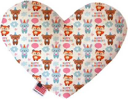 Dog Plush Heart or Bone Toy, "Birthday Group"
