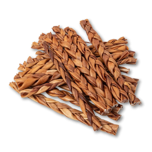 All-Natural Braided Collagen Stick Dog Treats, Supports Joint, Skin & Coat Health – 12-Inch Standard (25/Case)