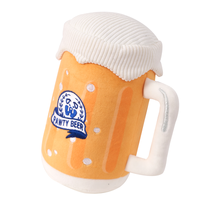 PAWTY BEER PLUSH DOG TOY