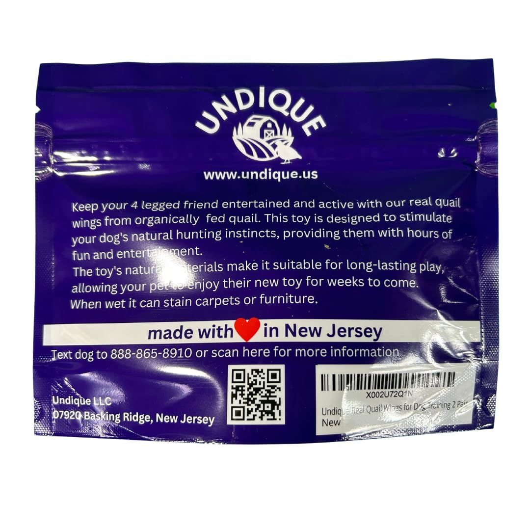 Real Quail Wings for Dog Training 2 Pair