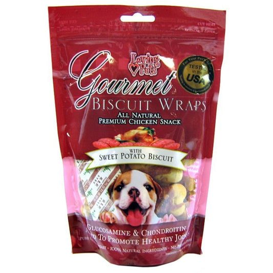 Loving Pets Gourmet Sweet Potato Biscuit & Chicken Wraps - 8 oz