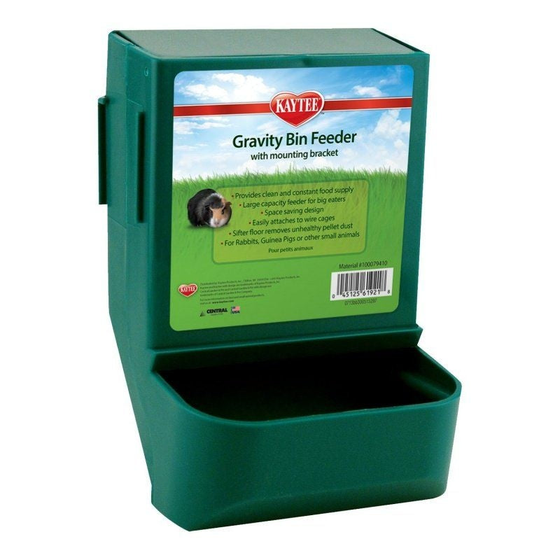 Kaytee Gravity Bin Feeder - 5.75"L x 5"W x 8"H