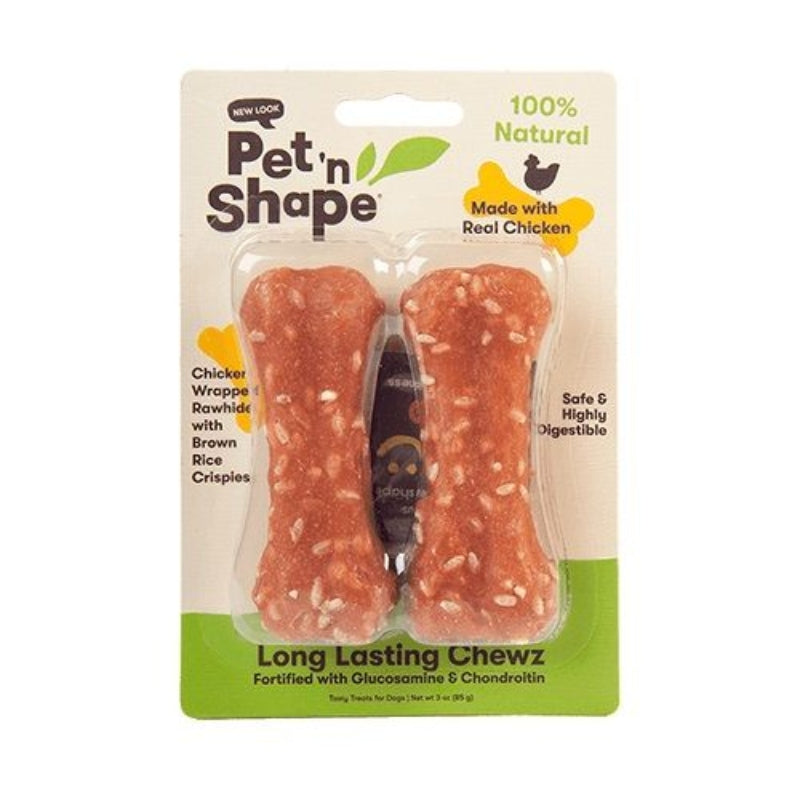 Pet 'n Shape Long Lasting Chewz Bone - 4" Long (2 Pack)