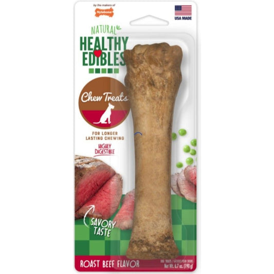 Nylabone Healthy Edibles Wholesome Dog Chews - Roast Beef Flavor - Souper (1 Pack)