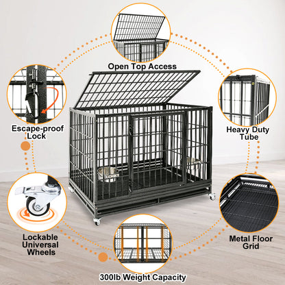 48" Heavy Duty Dog Cage for XL/XXL Dogs 481D