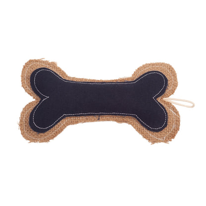 Country Living Jean Leather-Jute Bone Pillow Dog Chew Toy – Durable, Safe and Non-Toxic