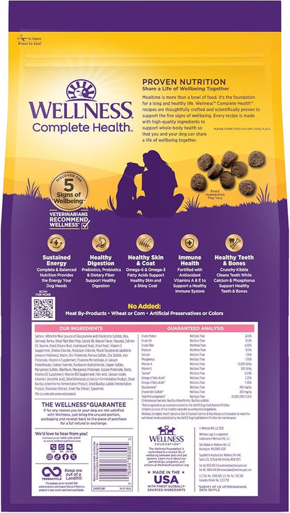 Wellness Complete Health Dry Dog Sensitive Skin & Stomach Salmon & Rice Adult (5lb)