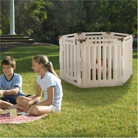 Convertible Indoor Outdoor 6 Panel Pet Playpen PawCounter.com