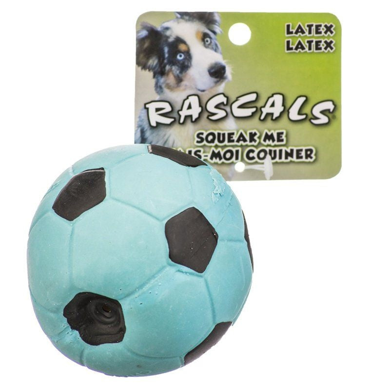 Rascals Latex Soccer Ball For Dogs - Blue - 3" Diameter