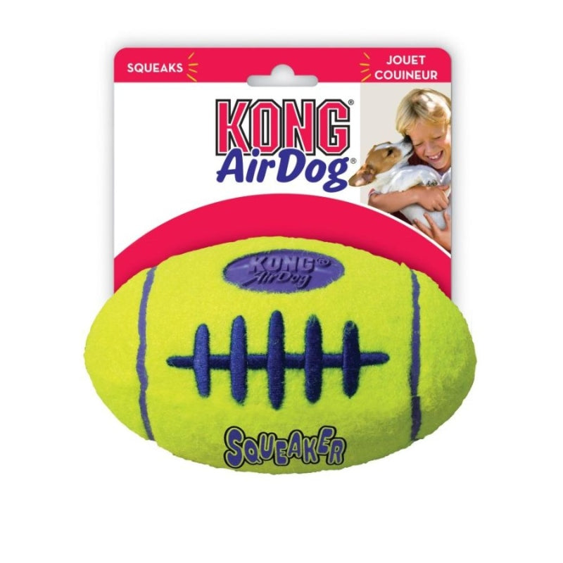 Kong Air Kong Squeakers Football - Large - 6.75" Long (for Dogs Over 45 Lbs)