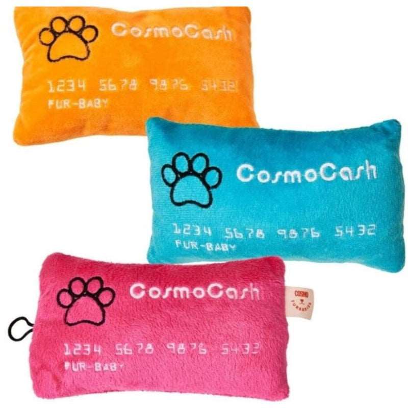 Cosmo Furbabies Credit Card Plush Dog Toy Assorted Colors - 1 Count