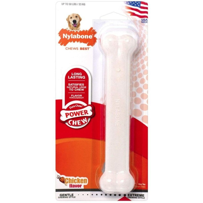 Nylabone Dura Chew Smooth White Dog Bone - Chicken Flavor - Giant (1 Pack)