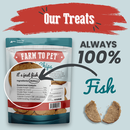 Fish Chips for Dogs | Wild-Caught Fish Dog Treats