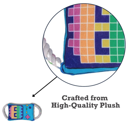 Retro Gamer Plush Dog Toy – with Squeaker & Crinkle Paper for Fun Play