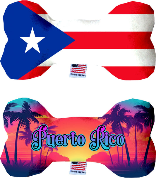 Dog Plush Bone Toys, "Puerto Rico"