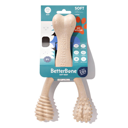 BetterBone SOFT Durability CHEW TOY: Natural Ingredients, Perfet for Teething Puppies, Senior Dogs & Gentle Chewers