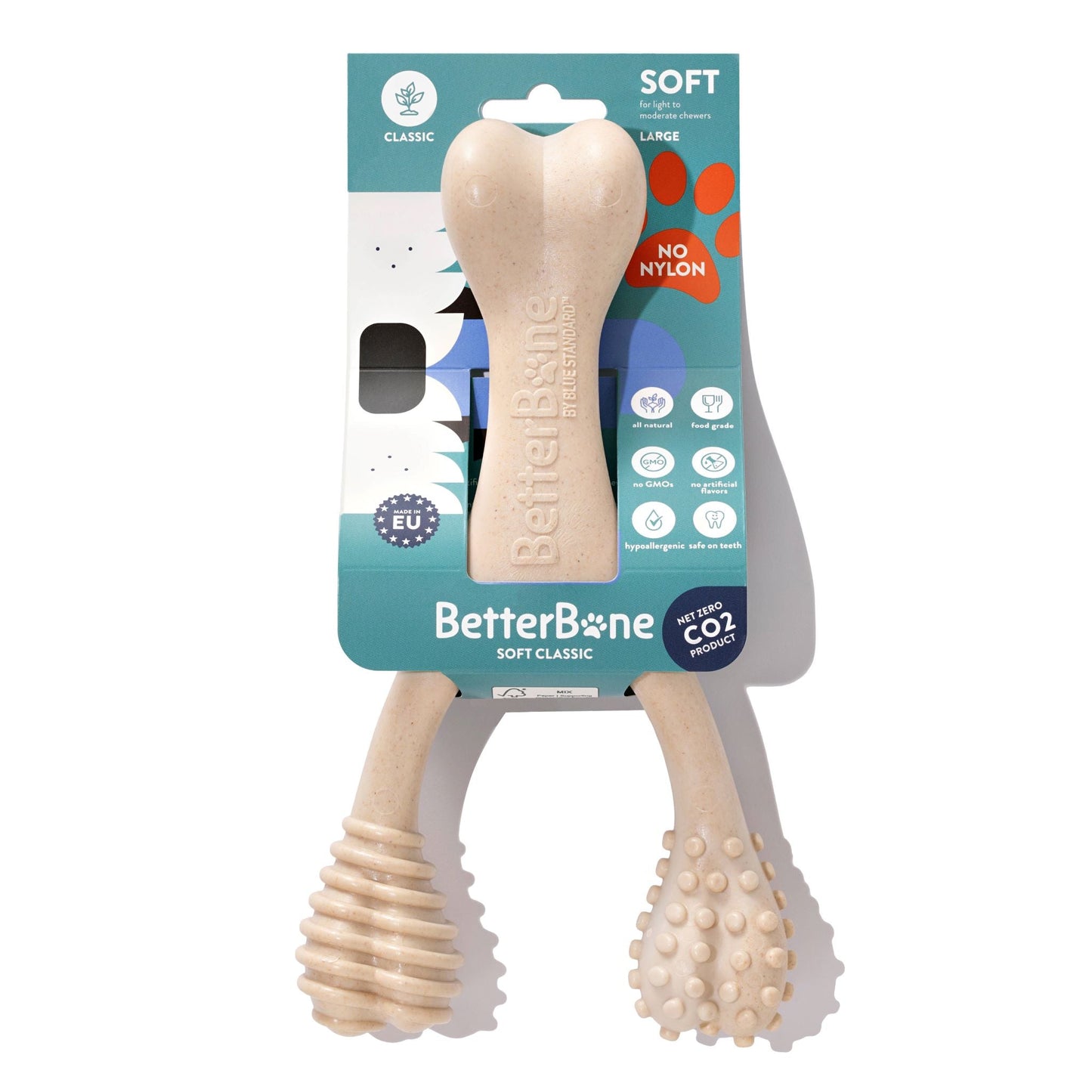 BetterBone SOFT Durability CHEW TOY: Natural Ingredients, Perfet for Teething Puppies, Senior Dogs & Gentle Chewers
