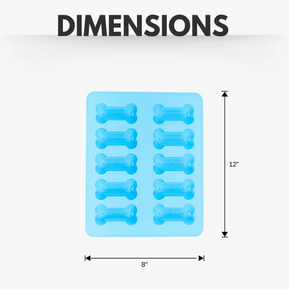 Country Living Bone-Shaped Silicone Baking Tray (10-Cavity Mold) – for Homemade Dog Treats, Candy, Cookies, Chocolate, and Ice Cubes