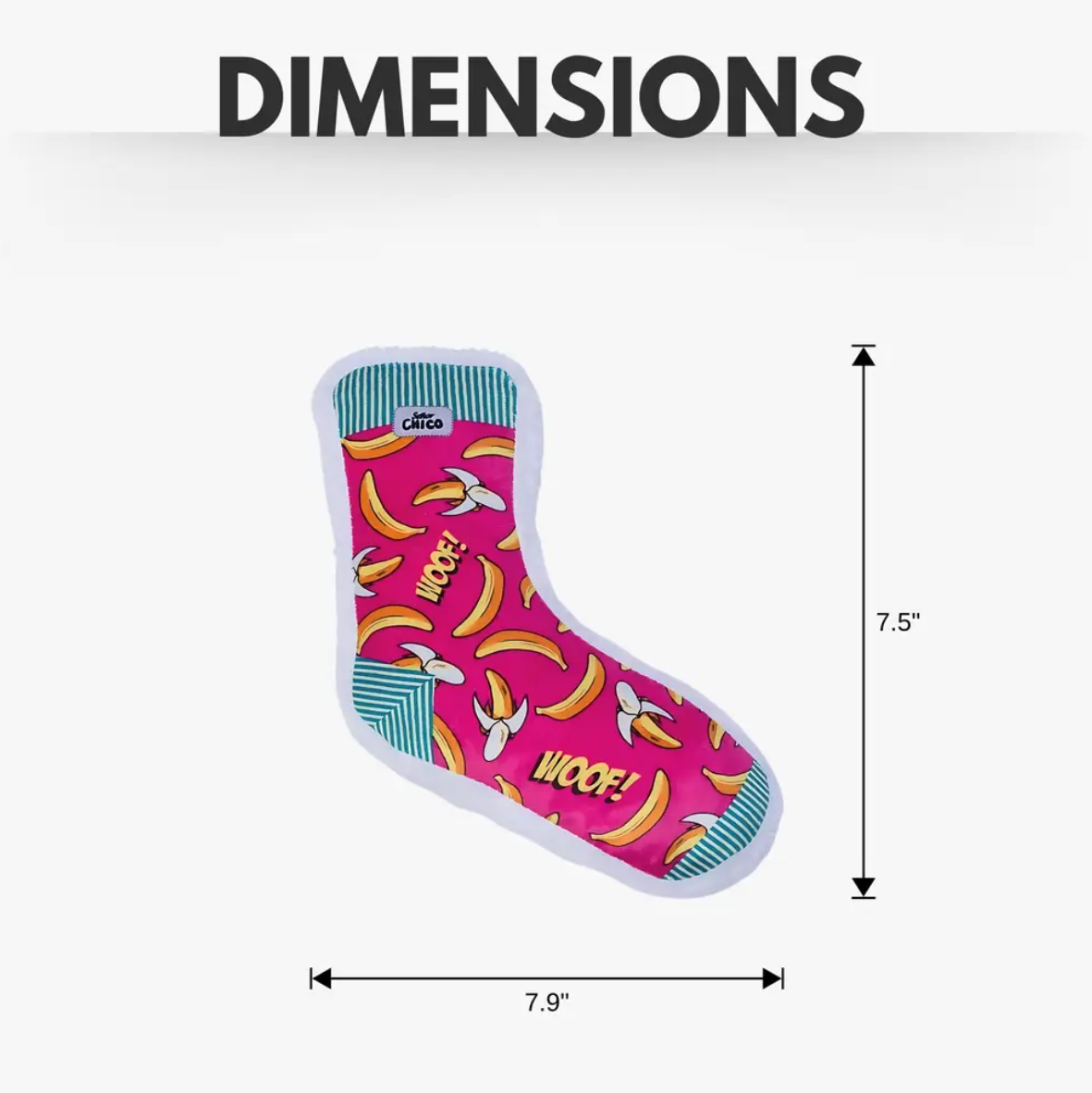 Squeaky Sock Plush Dog Toy – Whimsy Wonders Banana Design