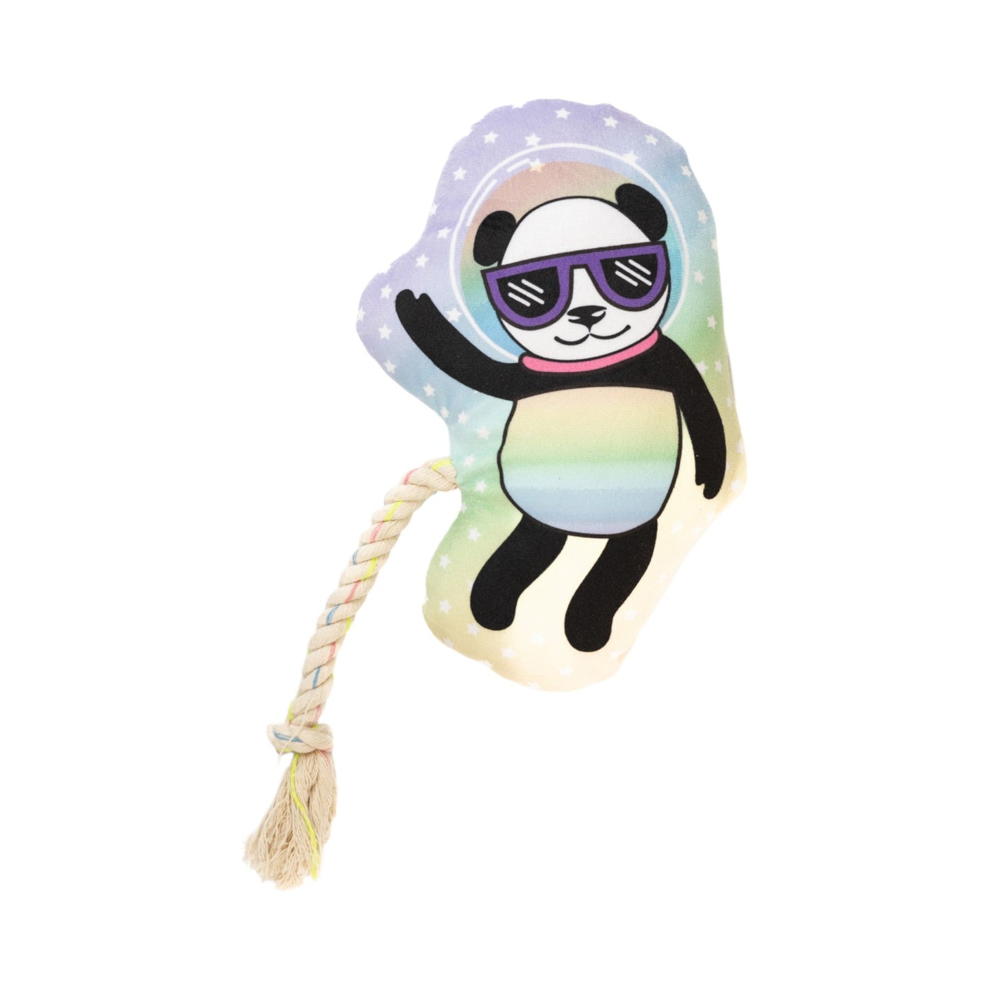 Space Panda Plush Dog Toy – with Squeaker & Crinkle Paper for Fun Play