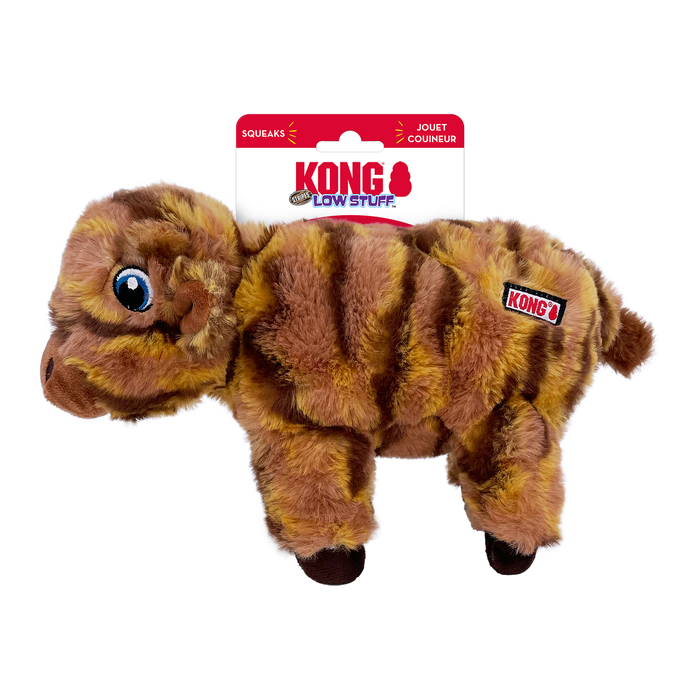 Kong Dog Low Stuff Stripes Cow