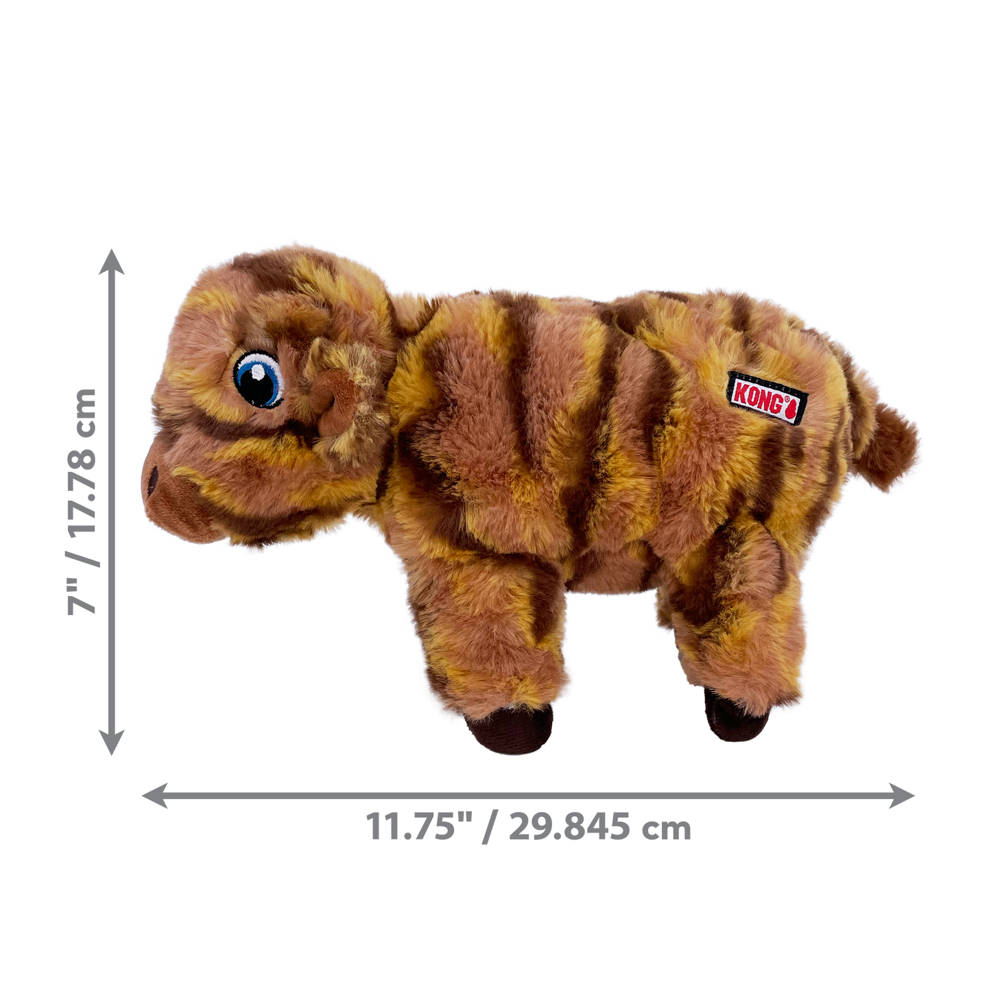 Kong Dog Low Stuff Stripes Cow