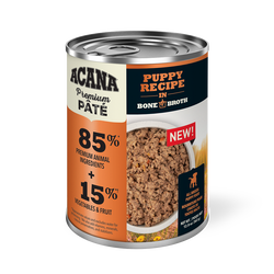 The Family Pet Acana puppy grain free food can with premium pate for puppies