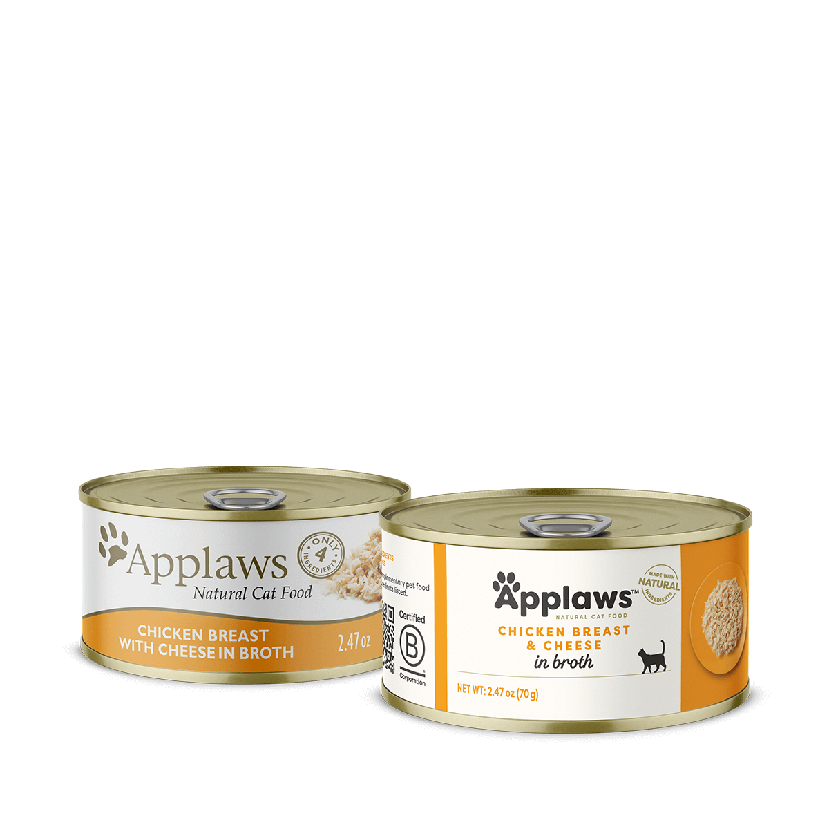 Applaws wet cat food chicken breast with cheese in broth 2.47 oz cans by The Family Pet